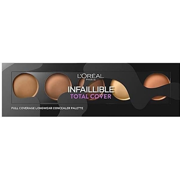 L'Oreal Paris Infallible Total Cover Concealer, 15 g, Palette Dark ...