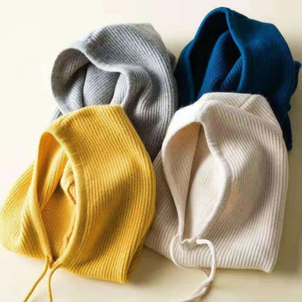Damvintermössa i kashmir, stickad huva, halsduk, balaclava, Windpro
