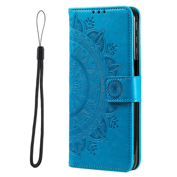 SKALO Xiaomi Redmi Note 11 Pro Mandala Plånboksfodral - Blå Blå