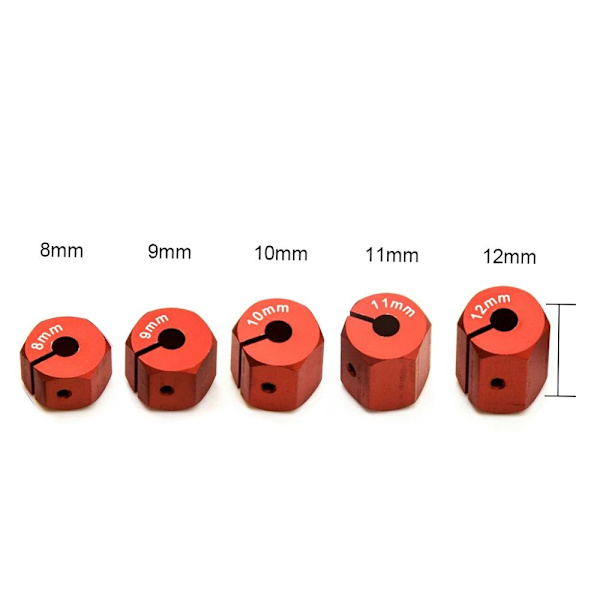 4 STK Adapter sekskantet hjul 9MM 9MM 9mm