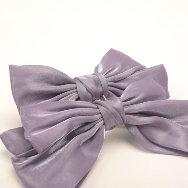 1 par Bowknot Spænde Clip Gardiner Clips MØRKE LILLA dark purple