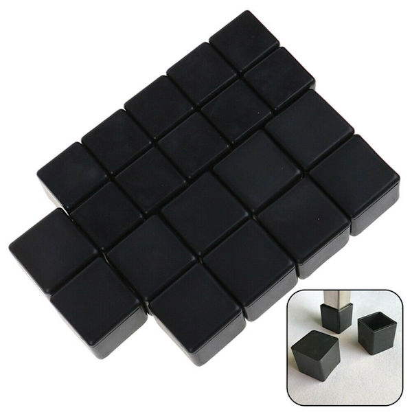 8stk Stolebenkapper Møbelfødder Silikonepuder TRANSPARANT Transparent Rectangle-30X40mm