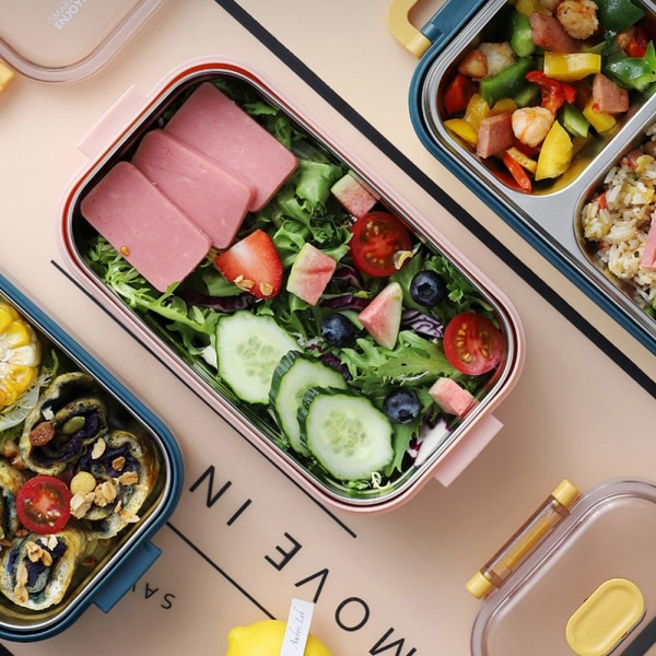Lunch Box Bento Box ROSA ENKELLAGS ENKELLAGS pink Single-Layer-Single-Layer