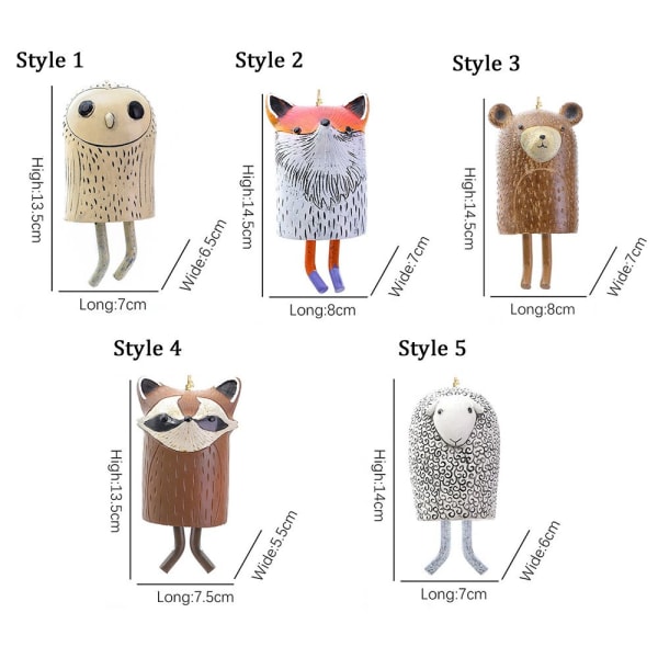 Animal Wind Chimes hängande hängsmycke STIL 1 STIL 1 Style 1