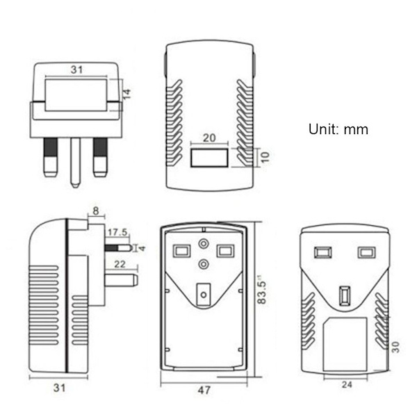 POE Injektor Strømforsyning Adapter. 24V 0,5A 24V 0.5A