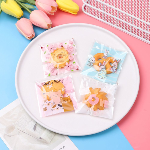100st 7x7cm Godispåse Plastkakaficka TYP 20 TYP 20 Type 20
