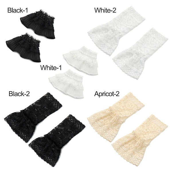 1 par falska ärmar avtagbara ärmar VIT STYLE2 white style2