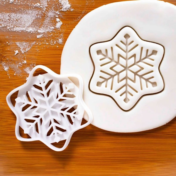 4 kpl Cookie Embosser Mold Biscuit Mold Christmas Snowflake