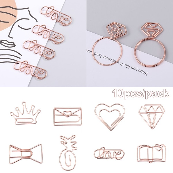 10 stk. Papirclips Binder Clips 2 2