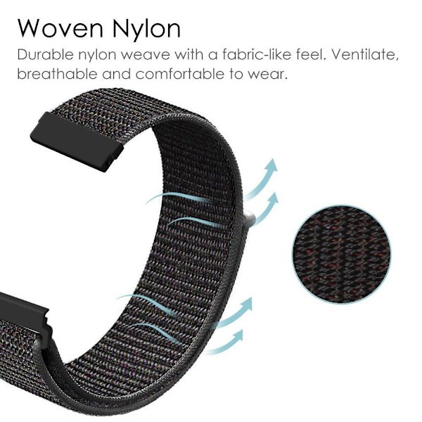 20 mm watch Band Nylon Loop Armband Armband 18-BRUN 18-Brown