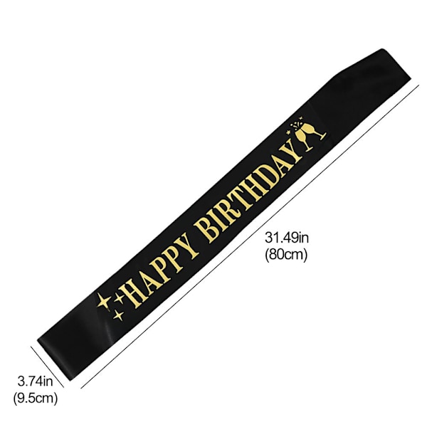 Syntymäpäivä Satin Sash Syntymäpäivä olkavyö 11 11