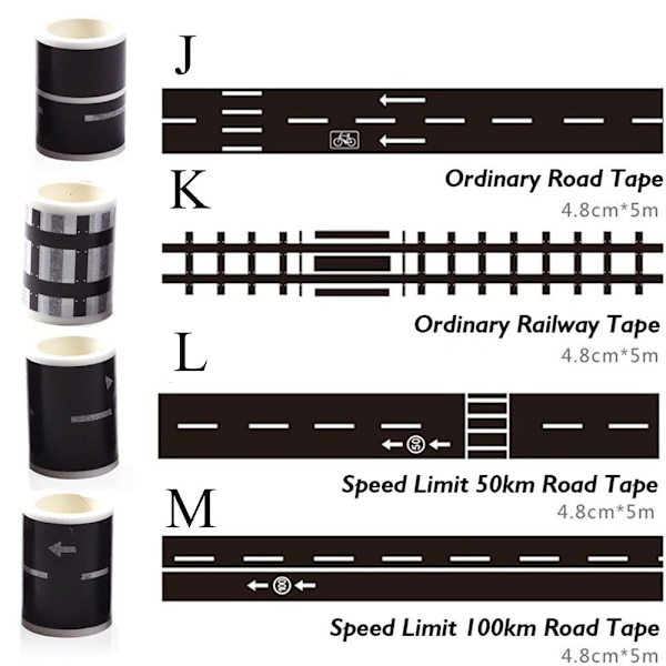 1/5 stk Railway Road Tape Trafik Sticker Study Road Signs Tool J-1Pc