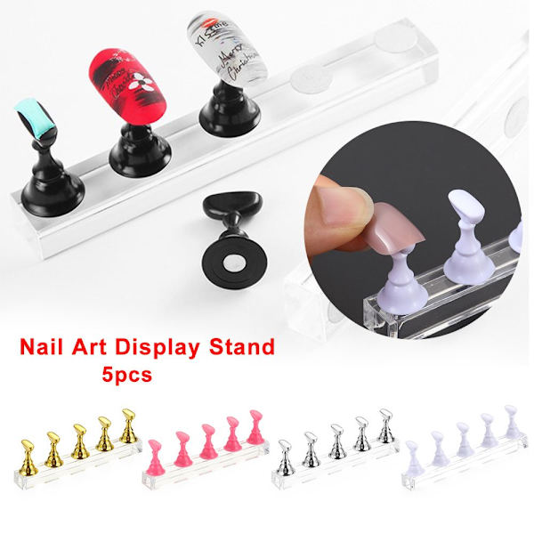 Nail Polish Practice Tips Nail Art Display Stand GOLD gold