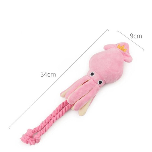 Squid Hundelegetøj Squeak Toys Puppy Chew Toy pink