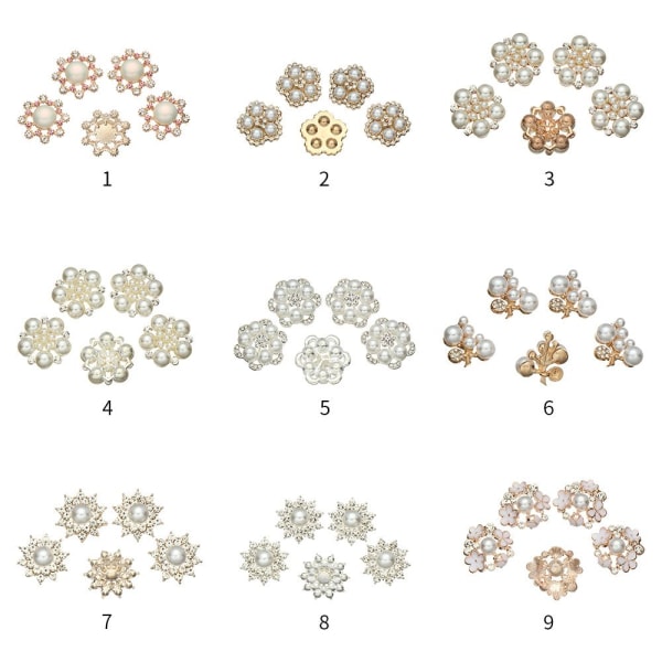 5 kpl Pearl Button tekojalokivipainikkeet 2 2