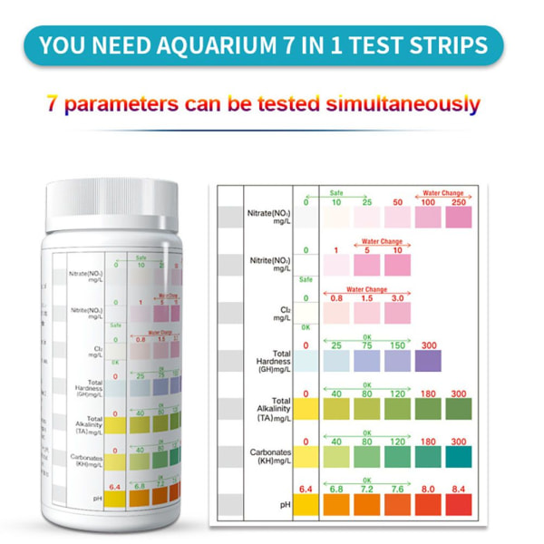 Akvariumtestremsor Fish Tank Test 3 I 1 50ST 3 I 1 50ST 3 in 1  50pcs