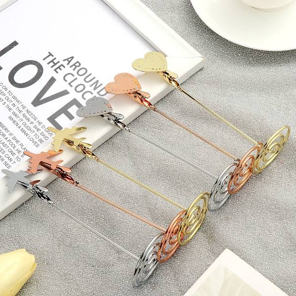 Foto Metal Clip Card Holder ROSE GULD HJERTE rose gold Heart-Heart
