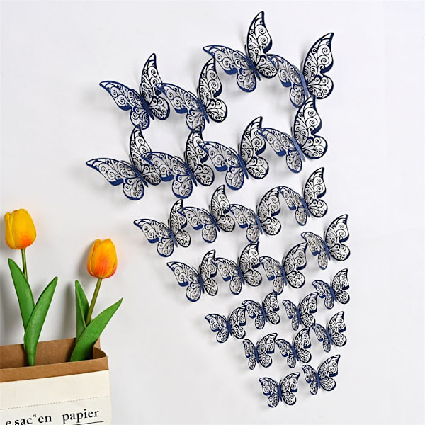 12 STK/Pakke 3D Butterfly Stickers Vægdekaler 12 STK/PACK606 606 12PCS/Pack606