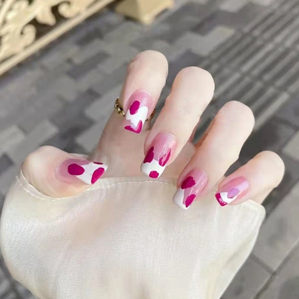 24st/låda Round Head False Nails Wearable 01 01 01