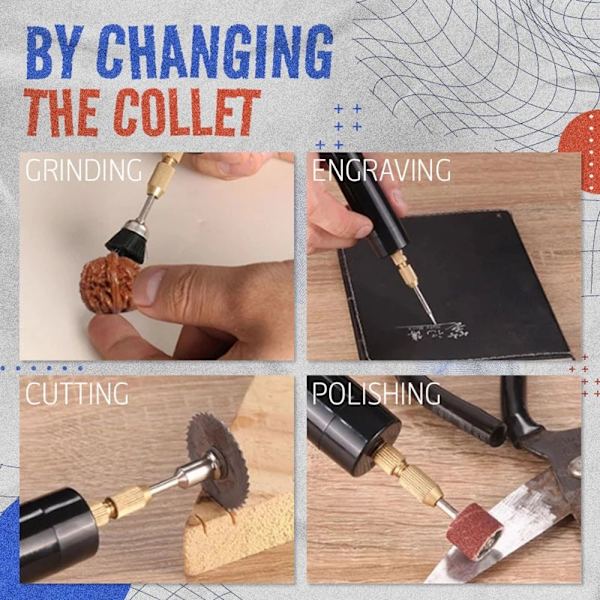 Elektrisk håndboremaskine DIY Drilling SORT Black