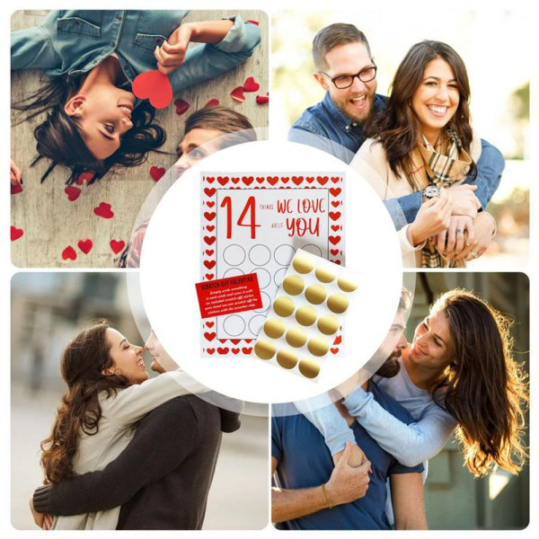 Valentine Scratch Off Print Hilsen Kærlighed Skrabelod B B B