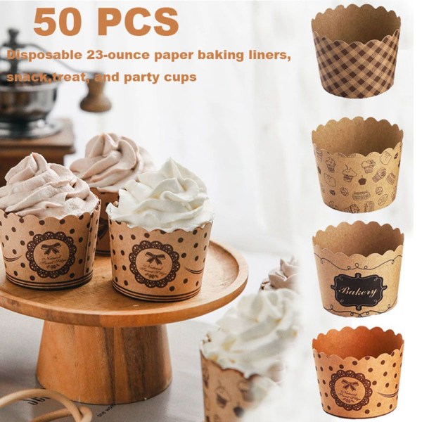 50 stk Cupcake Paper Cups Cupcake Wrappers 7X5CM01 01 7x5cm01