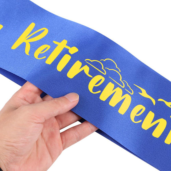 Satin Sash Happy Retirement RED red