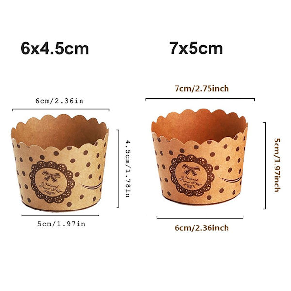 50 stk Cupcake Paper Cups Cupcake Wrappers 7X5CM01 01 7x5cm01