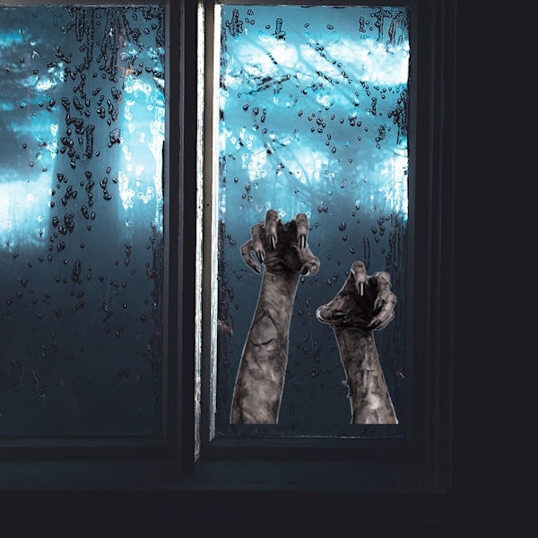 4 kpl Halloween-seinätarrat 3D Ghost Hand Set set Set