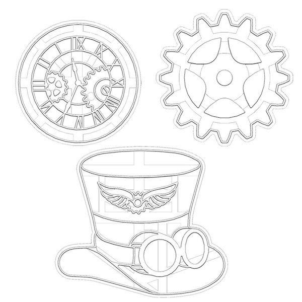 3 kpl Cookie Embosser Mold Biscuit Mold Halloween