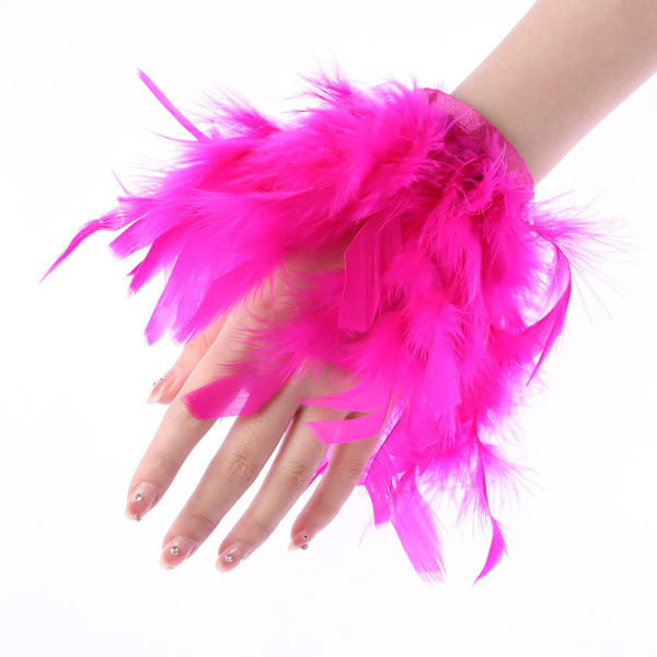 Feather Cuffs Turkiet Feather Slap Armband LILA purple