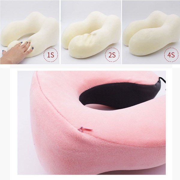 U-formede puder Memory Foam SORT black