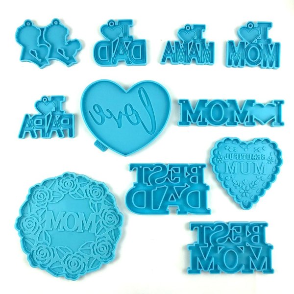 Nøglering Silikoneform Nøgleringeforme TRANSPARENT STIL 8 STIL 8 transparent style 8-style 8