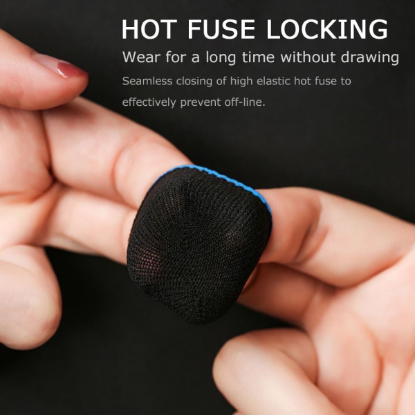 1 par Gaming Finger Sleeve Touch Screen Finger Handskar BLÅ blue