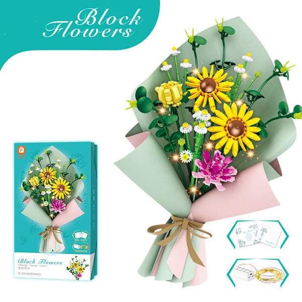 Byggeklodser Blomsterblomstbuket 3 3 3