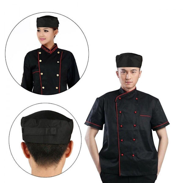 Mesh Top Skull Cap Catering Chef Hatt VIT 1 1 White 1-1