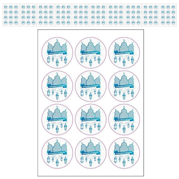 20 ark EID Mubarak klistermärke Label sigill klistermärken 20 ark 05 20 Sheets 05