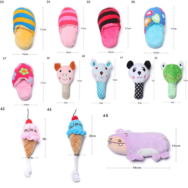 Fleece Squeak Toy Dog Play Funny Pet Puppy Chew 12 12