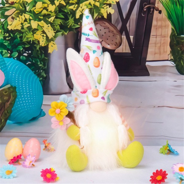 Påskprydnader Bunny Gnome ROSA pink