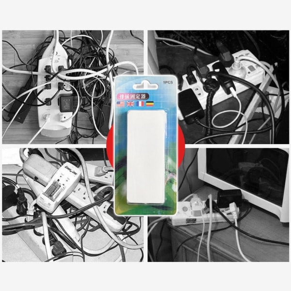 Plugghållare Väggmonterad Förvaringsmärkning Fri plugg