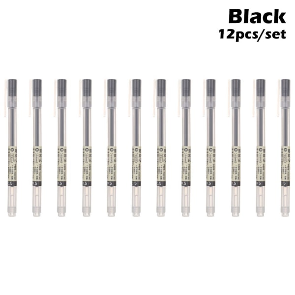 12 Stk/Sæt Gel Pens Maker Pen Skriveværktøj SORT black