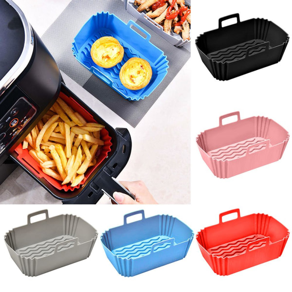 Rektangulär silikongryta för Ninja Air Fryer BLÅ blue