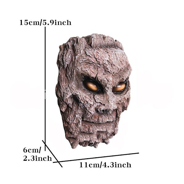 Bark Ghost Face Träd Bark Face Ghost Face Skulptur