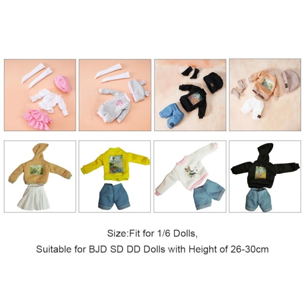 Doll Sweatshirt Outfits Handgjorda hoodies 6 6 6