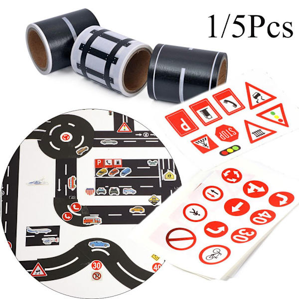 1/5 stk Railway Road Tape Trafik Sticker Study Road Signs Tool J-1Pc