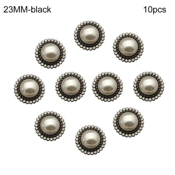 10st Pearl Clothing Knappar Skjorta Knappar SVART 23MM10ST 10ST black 23MM10pcs-10pcs