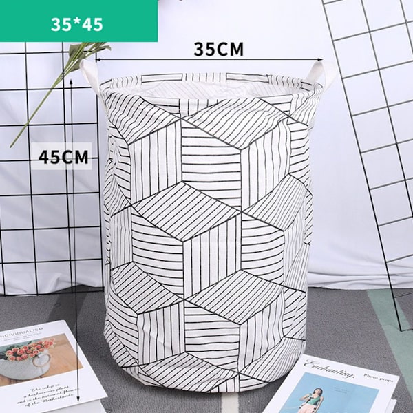Anti-støv Big Storage Barrel Hamper Skitne klær Leker Folding 3