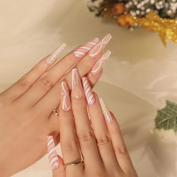 24 kpl Fake Nails Christmas JP1899 JP1899 JP1899