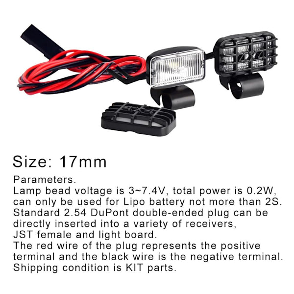 RC Car Spotlight Simulation valonheitin G157MW G157MW G157MW