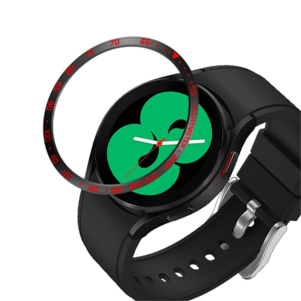 Bezel Ring Cover Rustfrit Stål SORT&RØD 42MM black&red 42MM